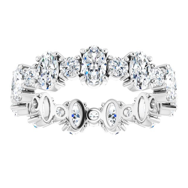 2.97 ct. Oval & Round Diamond Eternity Band-VIRABYANI